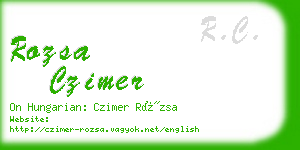 rozsa czimer business card